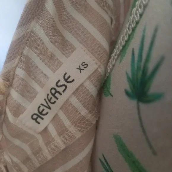 Reverse nude and white summer dress, strappy, plunging neckline (Size XS) - Picture 8 of 8